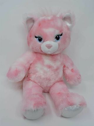 Build A Bear Cat Sparkle Purrincess Pink Kitty Plush 17 " Soft Toy Stuffed Animal