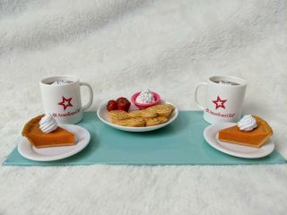American Girl Doll Brunch Breakfast Toy Food Set,  Waffles,  Cocoa For 18 " Doll