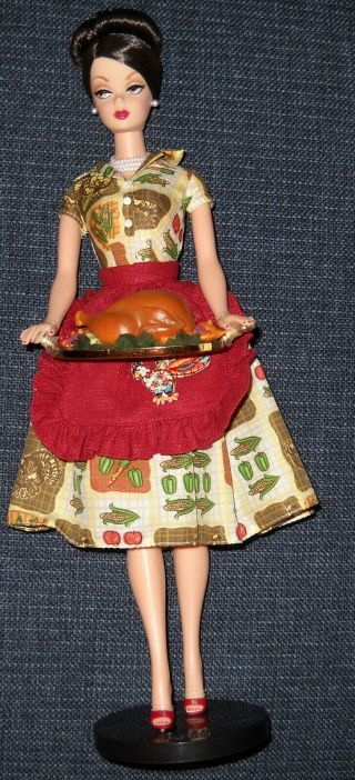 Holiday Hostess Thanksgiving Feast Barbie Doll - Displayed