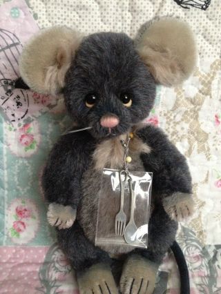 CHARLIE BEARS SNAX MOUSE 2015 ISABELLE LIMITED EDITION BEAR & RETIRED 2