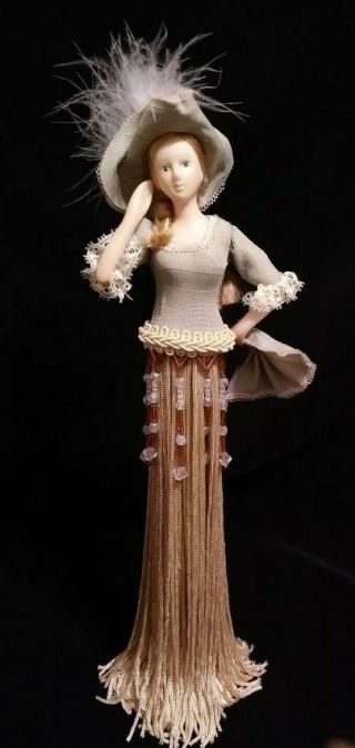 Popular Imports 2002 Putting On The Ritz Victorian Tassel Doll With Stand