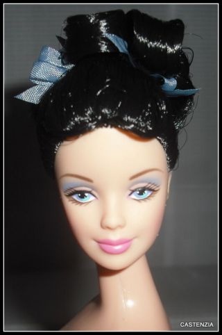 Nude Barbie (ww) Wedgwood England 1759 Brunette Updo Mackie Mattel Doll For Ooak