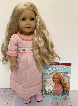 American Girl Doll Caroline Abbott With Meet Dress And Book Retired
