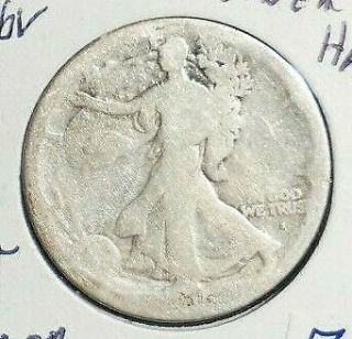 1916 S Liberty Walking Half Dollar - Rare Date