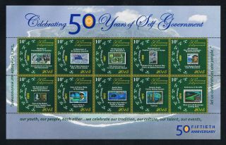 Cook Islands 2015 50th Anniversary Of Self - Government Postage Sheet Set