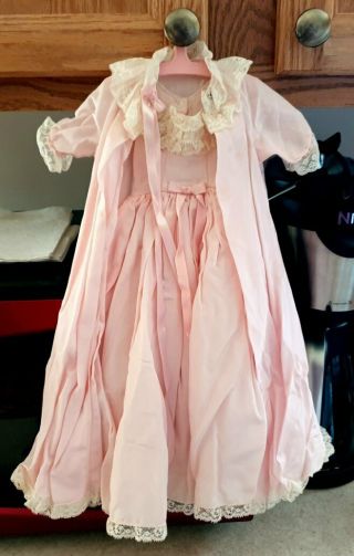 1958 Madame Alexander Cissy Doll Pink Nightgown Robe Clothes Set