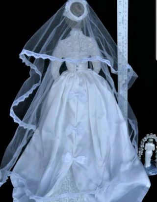 16” Franklin “ Princess Grace Kelly Bride” Porcelain Doll,  Diana Ornament 2