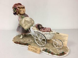 Wee Paulson Weedidit Doll With Child In Carriage " An Old Fashioned Walk "