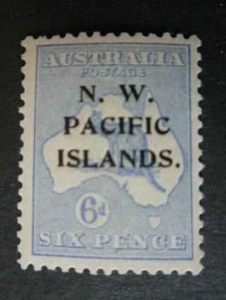 Kangaroo Nwpi Muh 6d Blue 3rd/wmk Roo North West Pacific Islands