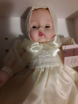 Madame Alexander Christening Doll Steel Is Attached To Box Never Been Taken Out