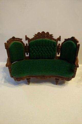 Sofa and Chair Set by Pat Leonetta Dollhouse Miniature Furniture 2