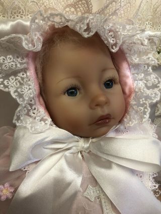 23” Ashton Drake Galleries So Truly Real Blonde Baby Girl W/Rosary W/ Box 2