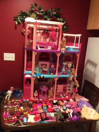 Barbie 3 - Story Dream Townhouse Furniture,  Dolls,  Clothes & Accessories 300,  Items
