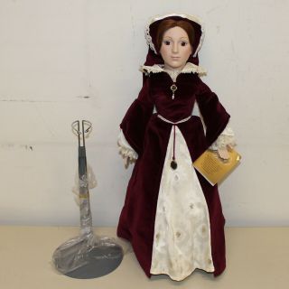 Franklin Heirloom Dolls Queen Mary I 20 " Porcelain Doll No Box Or