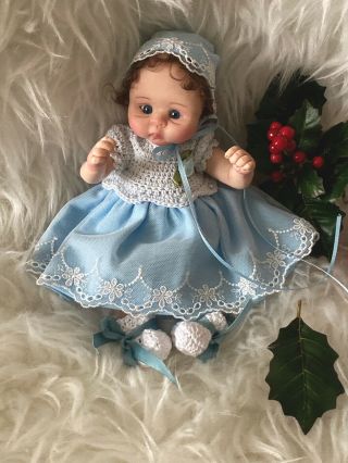 Baby Girl 8” Doll Authentic Polymer Clay Handmade By Master Sculptor Joni Inlow