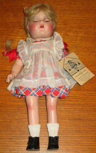 Composition Madame Alexander Doll Mcguffey Ana 15 Inches Tall Open Mouth W Teeth