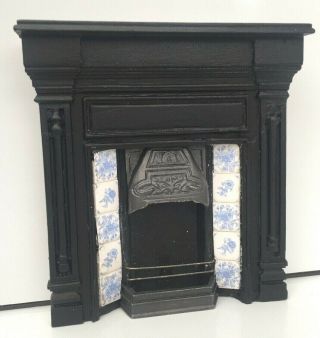 Sue Cook Terry Curran Fireplace Surround & Insert Dolls House Dollhouse Repaired