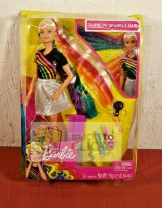 Mattel - Barbie Rainbow Sparkle Hair Barbie Doll