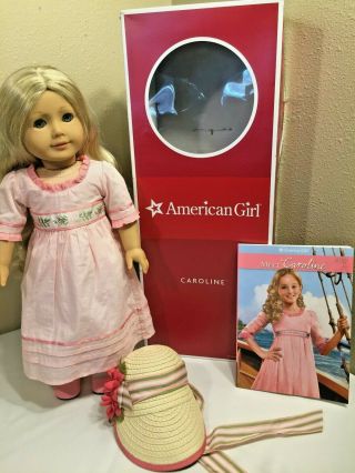 American Girl Doll Caroline With Book And Box
