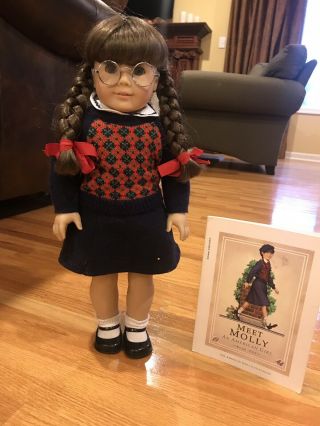 Retired Molly Mcintire American Girl Doll Pre - Mattel Pleasant Company 18” Book