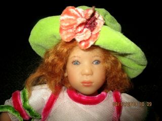 Annette Himstedt Kleine Mirte,  10 " Mini 1999 Club Mohair Redhead Doll