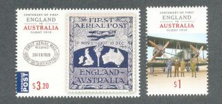 Australia - Kingsford Smith - Aviation - Set 2019 Mnh - First Flight Centenary