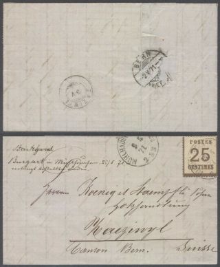 France 1871 - Cover Mulhouse To Switzerland D23