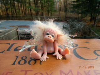 One Of A Kind Artist Hand Sculpted Sweet Monkey Face Fairy Doll 2 "
