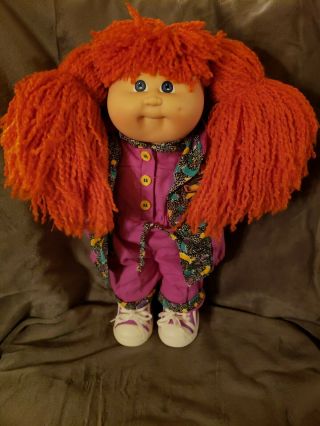 Cabbage Patch Kids Designer Line Red Yarn Girl Purple Eyes