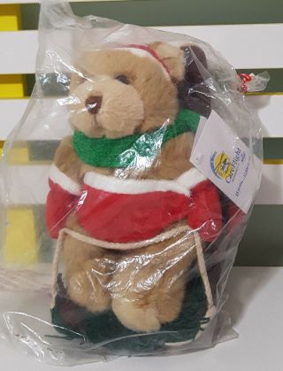 Racq Careflight Christmas Teddy Bear Plush Toy Soft Toy About 21cm Long Kids Toy