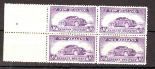 1930s Old Pacific Ocean Islands Of Zealand Local Express Delivery Bloc 4