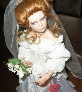 Paradise Galleries Doll Bride Porcelain (r476)