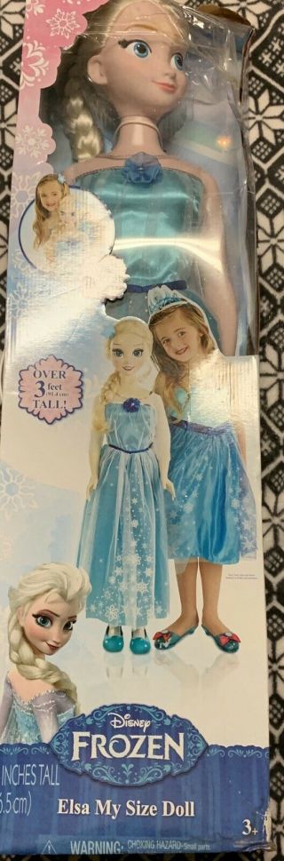 Disney Frozen Elsa 38 " Tall My Size Dolls,  3 Feet Tall,  Very Good.
