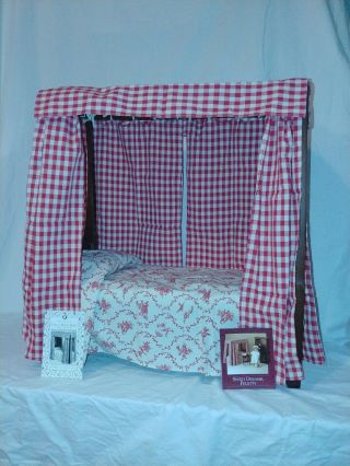 American Girl Doll Felicity Four Post Bed & Bedding Complete - With Nightgown