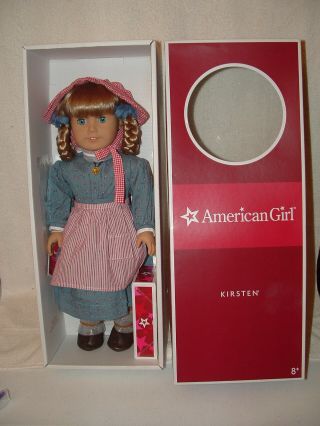American Girl Kirsten Doll W/meet Outfit Euc W/box Plus Some Accessories