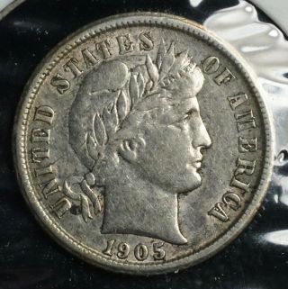 1905 O Barber Silver One Dime 10c Coin