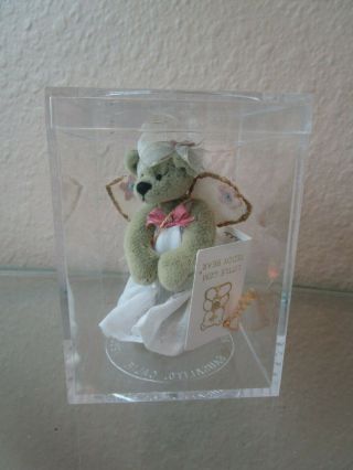 Deb Canham Little Gems Miniature Teddy Bear " Peace " Angel Retired