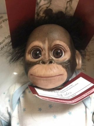 Ashton - Drake Galleries,  " Zachary " Baby Chimpanzee,  In Orig Box