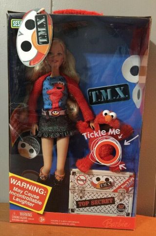 Barbie Doll And Tickle Me Elmo Sesame Street 2006 Tmx