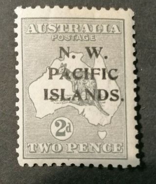 Nw Pacific Islands 1915 - 23 Kangaroo 2d Grey Hinged G2