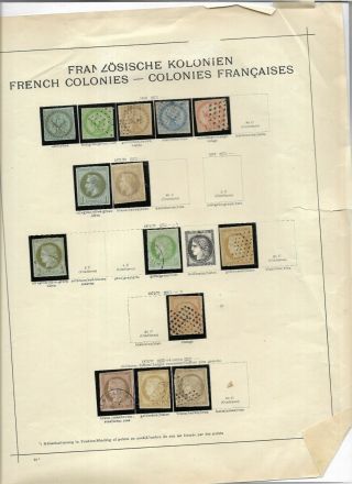 French Colonies Classics On Album Page (t32)