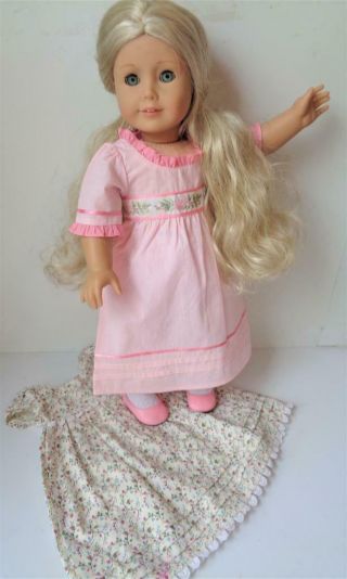 Retired American Girl Caroline Abbott 18 " Doll In Meet Dress No Box