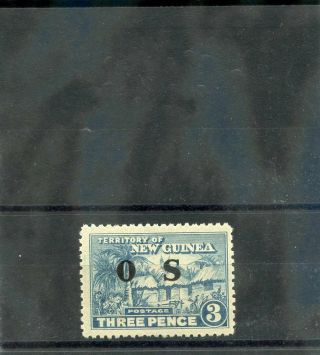 Guinea Sc O4 (sg O25) F - Vf Nh 1925 3d Blue,  Official $24