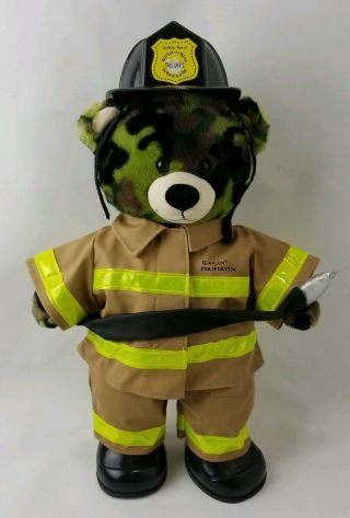 Build a Bear Fireman Outfit Coat Hat Boots Firefighter Brown 2