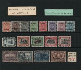 Germany: Belgian Occupation Examples - Ex - Dealers Stock - Part Page (27614)
