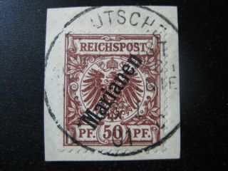 Marianen German Colony Mi.  6ii Scarce Stamp Cv $300.  00