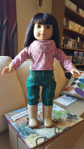American Girl 18 " Doll Ivy Ling With Meet Outfit In Good To