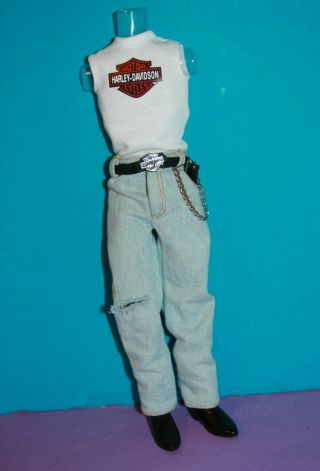 Barbie Ken Harley Davidson Jeans Belt Boots T - Shirt Wallet Motorcycle Outfit
