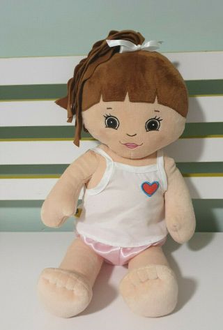 Girl Doll Build A Bear Brown Pony Tail And Outfit 45cm Brunette Doll