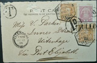 Mozambique 12 Jun 1905 Postcard From Lourenco Marques To South Africa - See